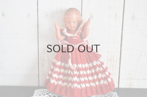 画像1: ◆50％off◆ドイツ・ヴィンテージ 陶器のお人形/赤いドレス