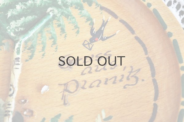 画像4: ドイツ・ヴィンテージ ハンドペイント木製絵皿/キノコ