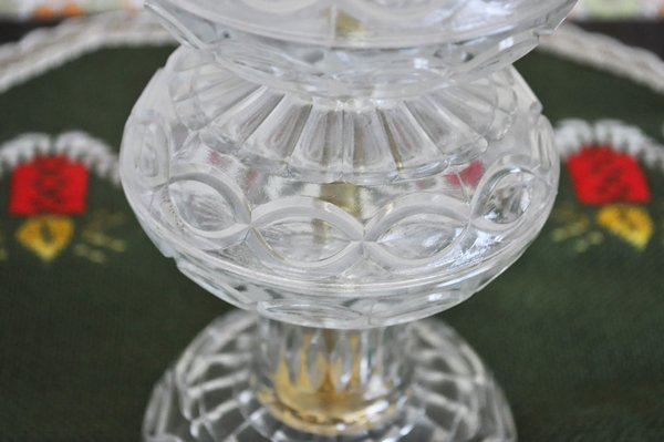 画像3: チェコ・アンティーク ガラスのテーブルシャンデリア キャンドルスタンド