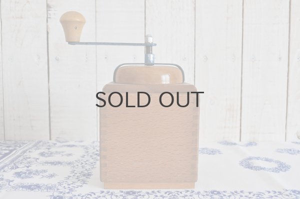 画像7: ドイツFMH(VEB)東ドイツ 木製コーヒーミル/ナチュラル×水色