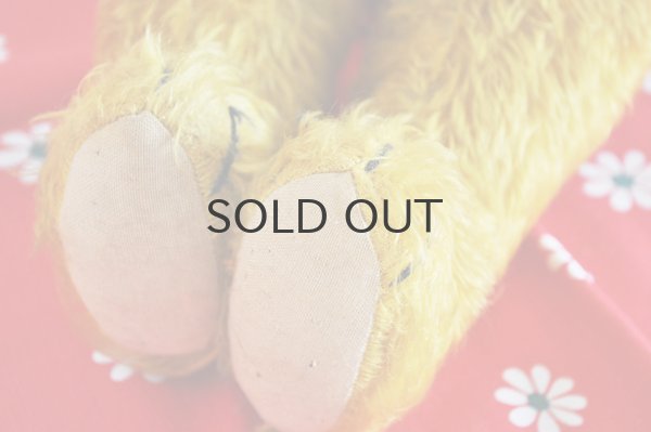 画像5: 【送料無料】ドイツ・ヴィンテージ テディベア 鳴き笛入りクマのぬいぐるみ/イエロー