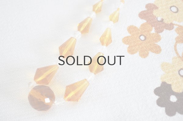 画像6: ◆50%off◆チェコ・ヴィンテージ ボヘミアガラスのネックレス/アンバー