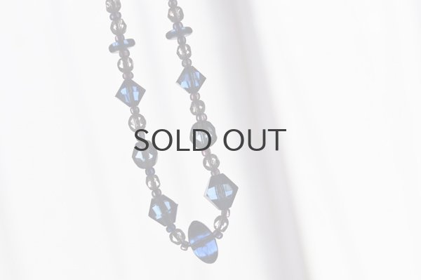 画像5: ◆50%off◆チェコ・ヴィンテージ ボヘミアガラスのネックレス/ブルー