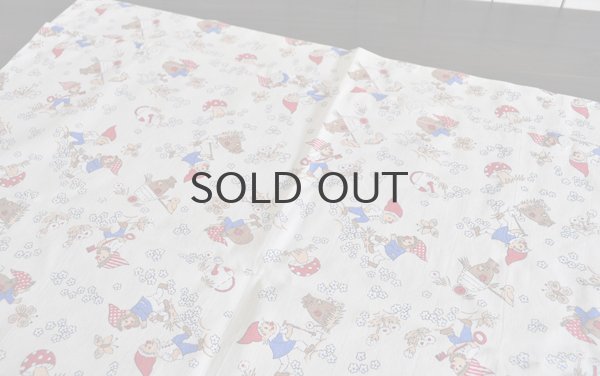 画像6: ドイツ・ヴィンテージコットン ピロケース/キノコと小人