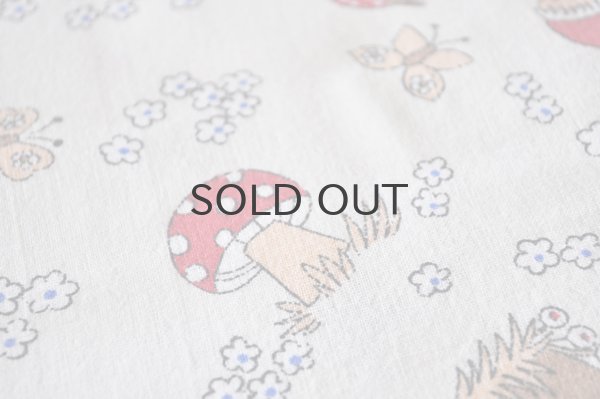 画像4: ドイツ・ヴィンテージコットン ピロケース/キノコと小人