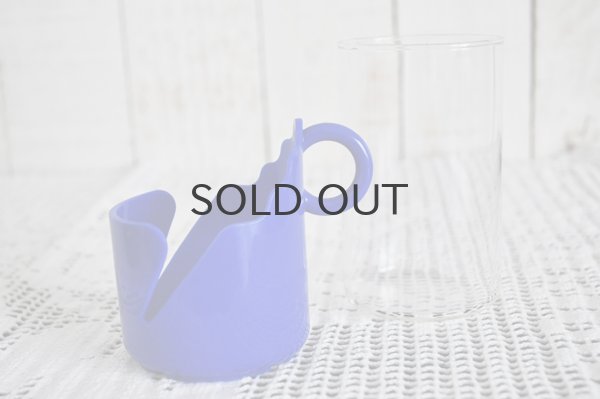 画像4: ◆50%off◆オランダ・ヴィンテージ プラスチックホルダー付きグラス/ブルー