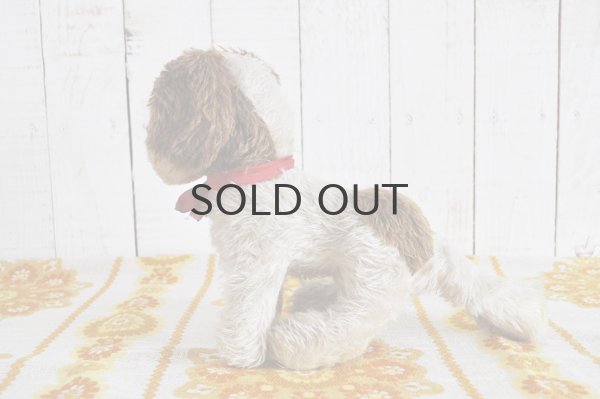 画像3: ドイツ・ヴィンテージ/犬のぬいぐるみ/赤リボン