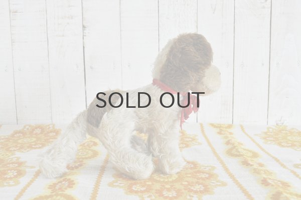 画像5: ドイツ・ヴィンテージ/犬のぬいぐるみ/赤リボン