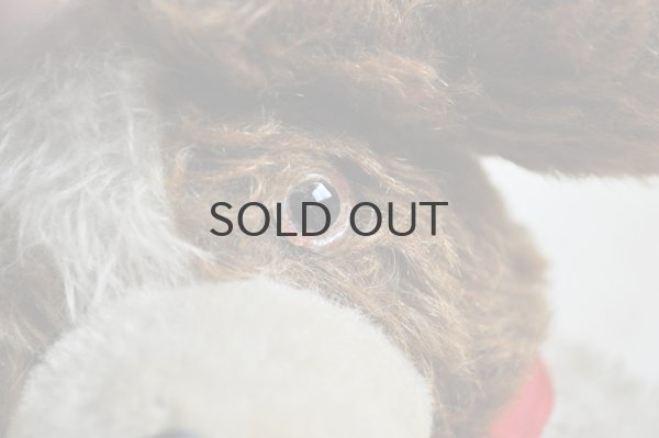 画像7: ドイツ・ヴィンテージ/犬のぬいぐるみ/赤リボン