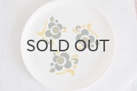 ◆30%off◆フランス・アルコパル ミルクガラスのディナープレート/グリーン花