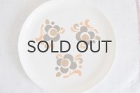 ◆30%off◆フランス・アルコパル ミルクガラスのディナープレート/ブラウン花
