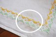 画像5: チェコ・ クロスステッチ刺繍の小さめテーブルクロス/赤×オレンジ×ミント (5)