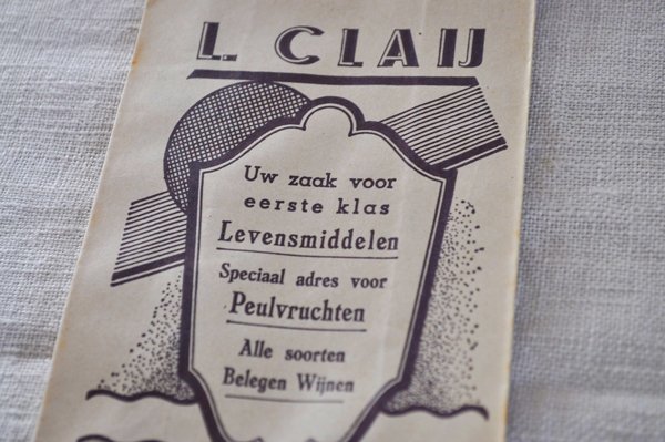 画像2: オランダ・ヴィンテージ紙袋/L.CLAIJ/白×青/B