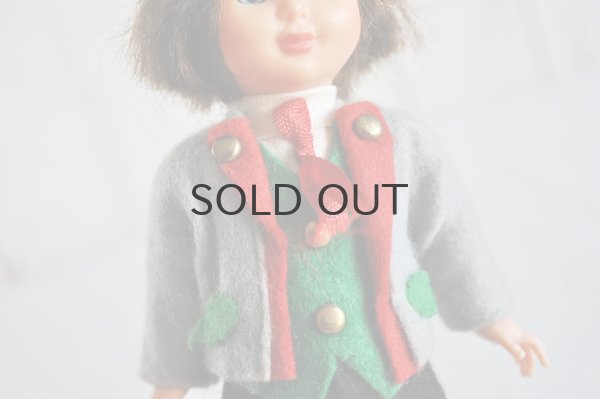 画像5: ドイツ・ヴィンテージ チロル人形/クローズアイ/羽根帽子