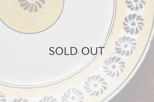 画像4: ベルギー・アンティーク NIMYニミー デザートプレート/イエロー×黒模様