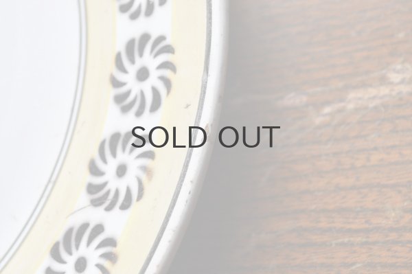 画像6: ベルギー・アンティーク NIMYニミー デザートプレート/イエロー×黒模様