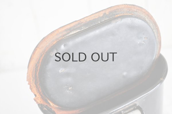 画像4: チェコ・ヴィンテージ黒ホーローキャニスター/筒/B