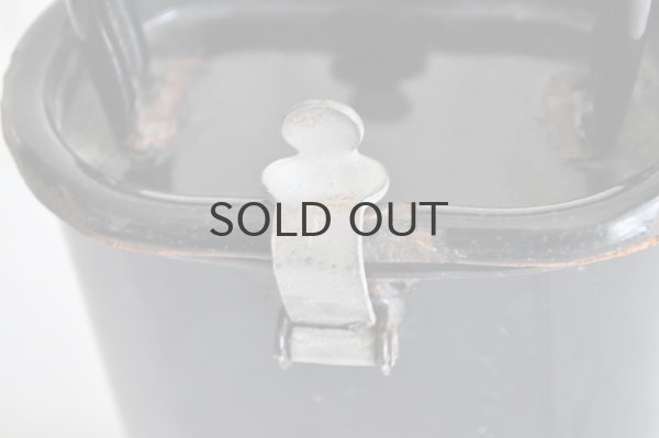 画像3: チェコ・ヴィンテージ黒ホーローキャニスター/筒/B