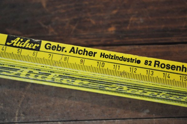 画像4: ドイツ・ヴィンテージ折りたたみ定規/Aichec（黄色）