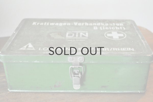 画像3: ドイツ・ヴィンテージTIN缶/Kraftwagen-Verbandkasten/グリーン