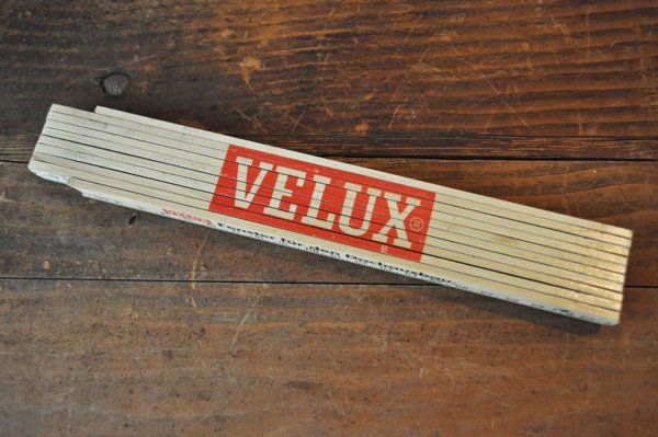 画像1: ドイツ・ヴィンテージ折りたたみ定規/VELUX（白）