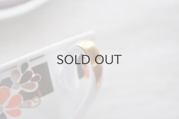 画像6: ドイツ・CP社 ブラウン×オレンジフラワーのトリオセット