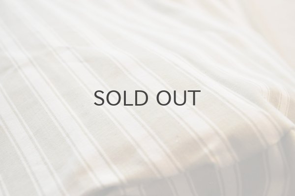 画像3: フランス・アンティーク コットンティッキングカバー/ベージュ×ホワイト/デッドストック