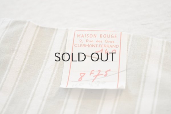 画像4: フランス・アンティーク コットンティッキングカバー/ベージュ×ホワイト/デッドストック