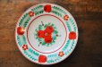 画像1: ハンガリー・HOLLOHAZA（ホロハーザ）ハンドペイント陶器絵皿/朱赤 (1)