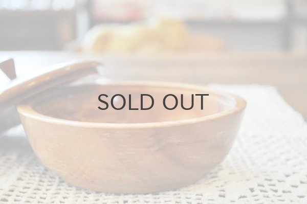 画像4: ドイツ・ヴィンテージ木製ふた付キャニスター/薄茶