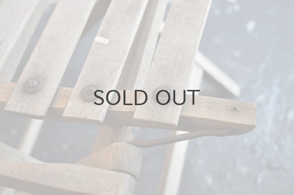 画像7: フランス・アンティーク 木製折りたたみのスツール/背もたれ付