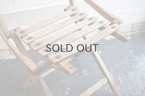 画像4: フランス・アンティーク 木製折りたたみのスツール/背もたれ付