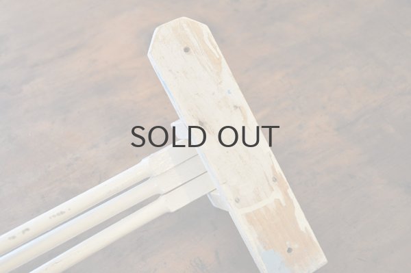 画像5: ドイツ・アンティーク 木製キッチンタオルハンガー3連/ホワイトペイント