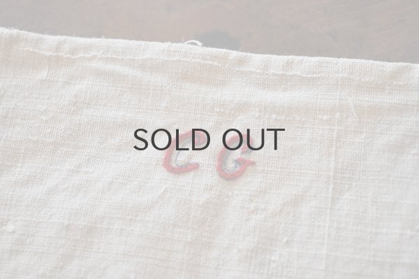 画像3: フランス・アンティーク ホームスパンリネントルション/CG/ホワイト