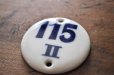 画像2: ドイツ・ヴィンテージ 陶器製ナンバープレート/丸/115II (2)