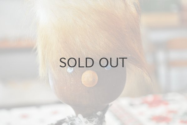 画像3: ドイツ・ヴィンテージ 木製貯金箱人形/鍵付き