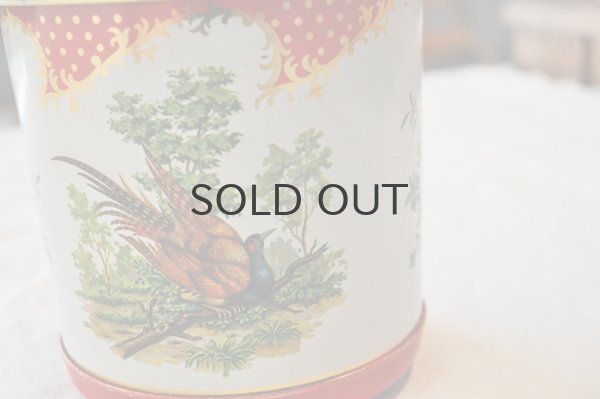 画像4: ドイツ・ヴィンテージTIN缶/ツバメと花/丸