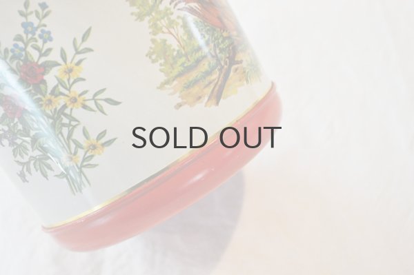 画像7: ドイツ・ヴィンテージTIN缶/ツバメと花/丸