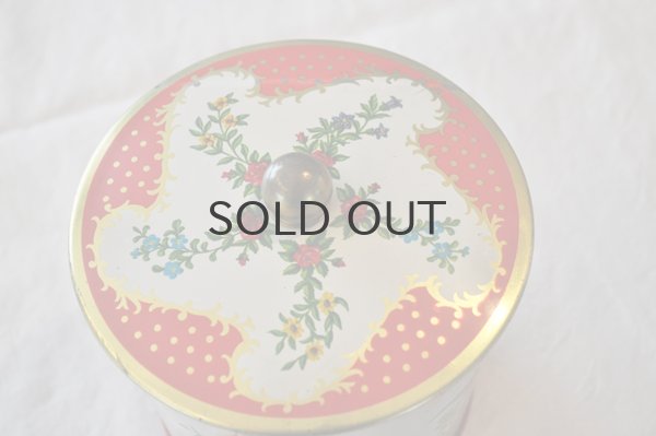 画像3: ドイツ・ヴィンテージTIN缶/ツバメと花/丸