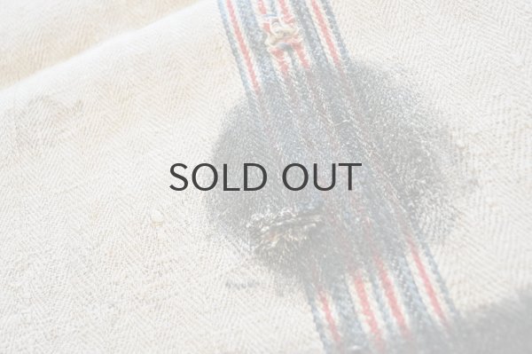 画像5: ドイツ・アンティーク グレインサック（麻袋）/ネイビー×レッドライン