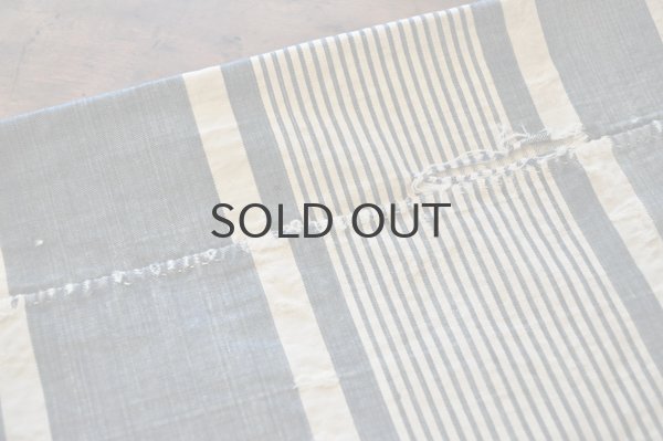 画像6: フランス・アンティーク コットンティッキング/ネイビー×ホワイト/大サイズ