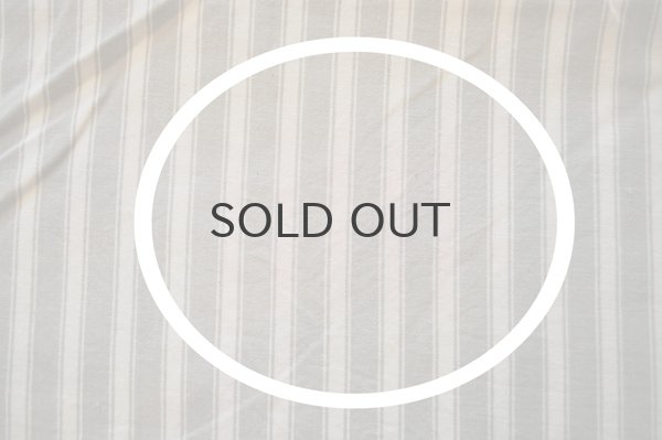 画像6: フランス・アンティーク コットンティッキング/グレージュ×アイボリー細ストライプ