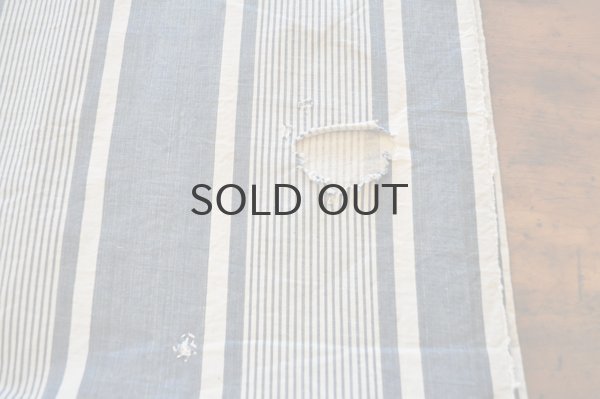 画像4: フランス・アンティーク コットンティッキング/ネイビー×ホワイト/大サイズ