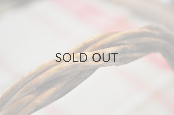 画像6: オランダ・アンティークバスケット/持ち手つき 平たいパニエ