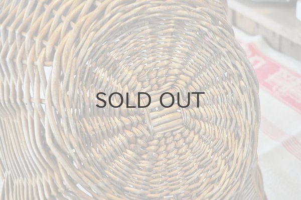 画像5: オランダ・アンティークバスケット/持ち手つき 平たいパニエ