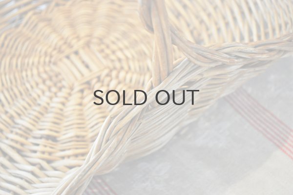 画像7: オランダ・アンティークバスケット/持ち手つき 平たいパニエ