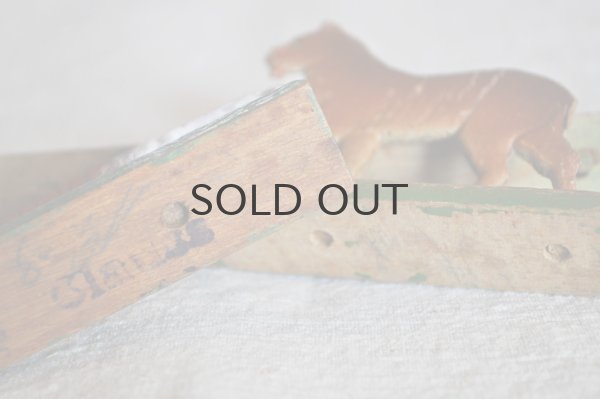 画像6: ドイツ・ヴィンテージ 木の動物たち/柵（緑）、トラ、オオカミ