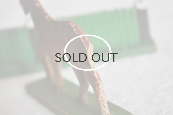 画像5: ドイツ・ヴィンテージ 木の動物たち/柵（緑）、トラ、オオカミ