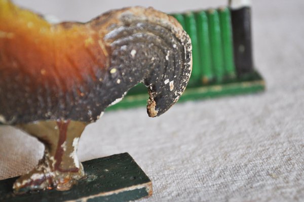 画像5: ドイツ・ヴィンテージ 木の動物たち/柵(緑)、ニワトリ、ハト