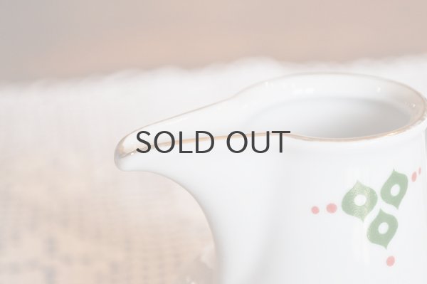 画像4: ドイツ・東ドイツHennebergPorzellanミルクピッチャー(クリーマー)/赤×緑